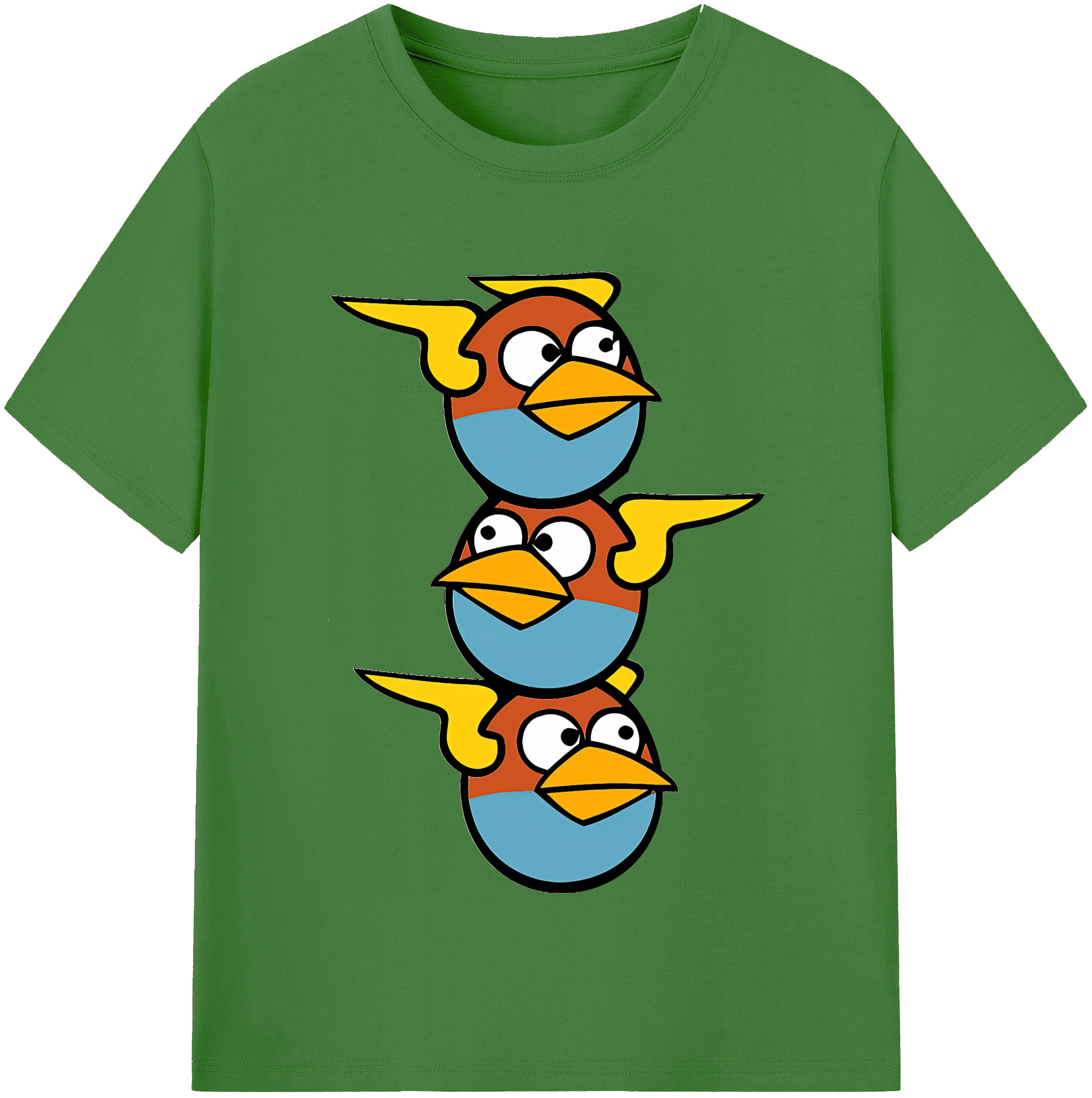 （画像用） Angry Birds アングリーバード レディースカジュアルプリントTシャツ（綿100％）